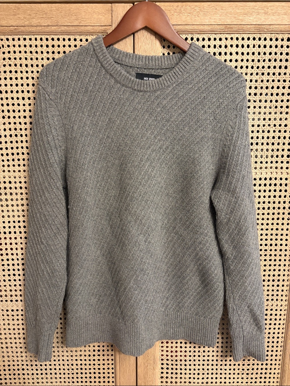 Jack Spade Men's wool Crewneck Sweater in Grey